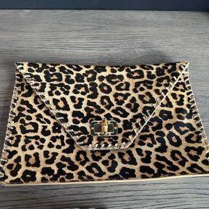 Lilly pullitzer cheetah print handbag clutch